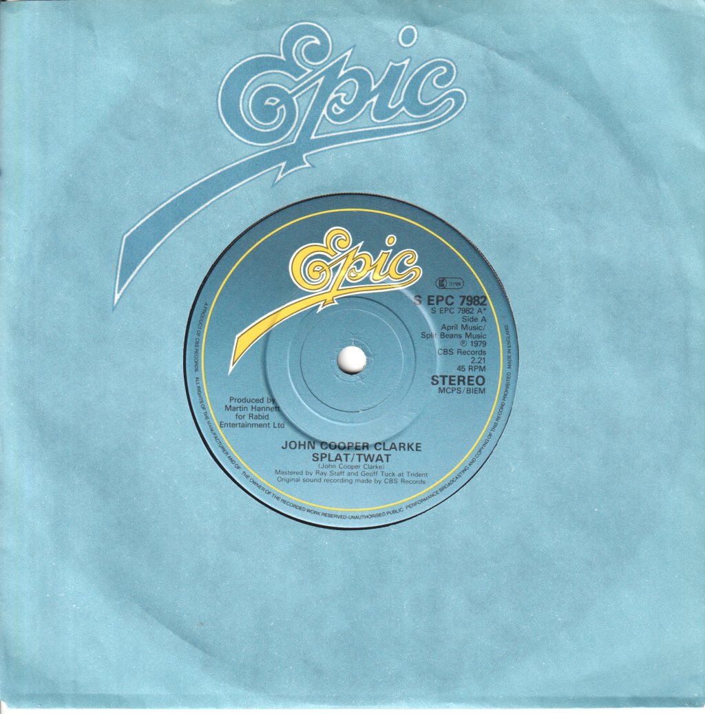 John Cooper Clarke - Splat/Twat - 7 Inch