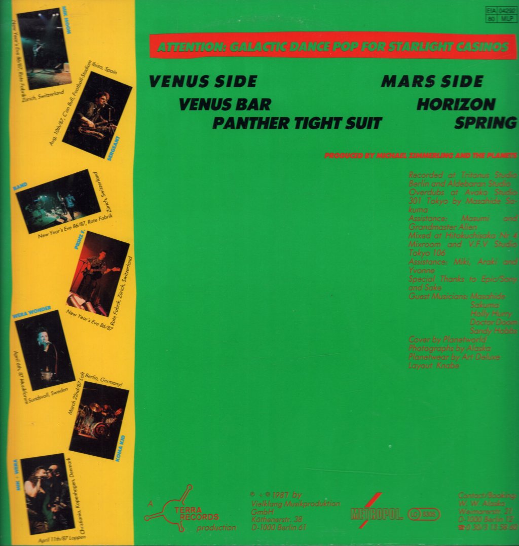 Planets (Synth Pop/New Wave Group) - Mars Is Blue Venus Is Green - 12 Inch