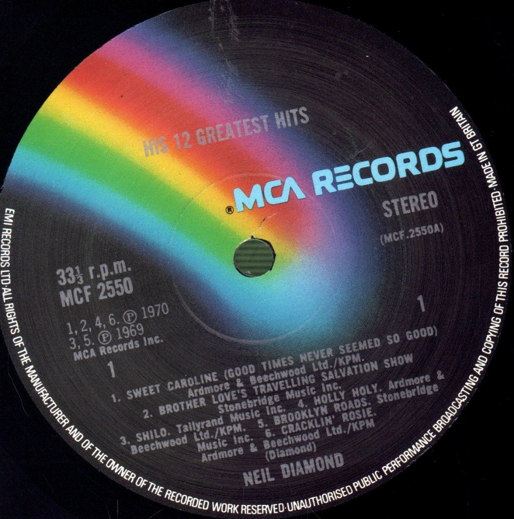 Neil Diamond - His 12 Greatest Hits - Lp