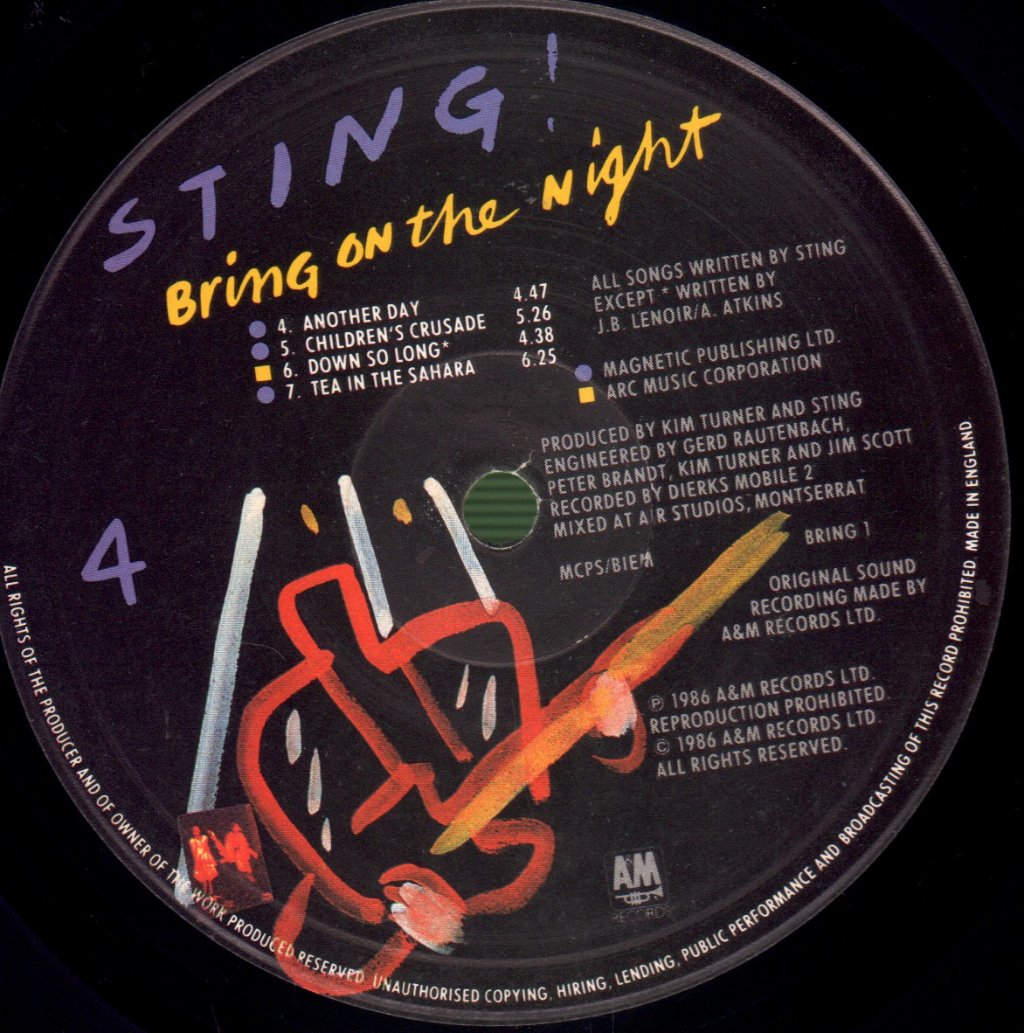 Sting - Bring On The Night - Double Lp