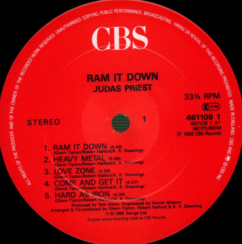 Judas Priest - Ram It Down - Lp