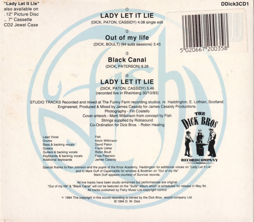 Fish - Lady Let It Lie - Cd