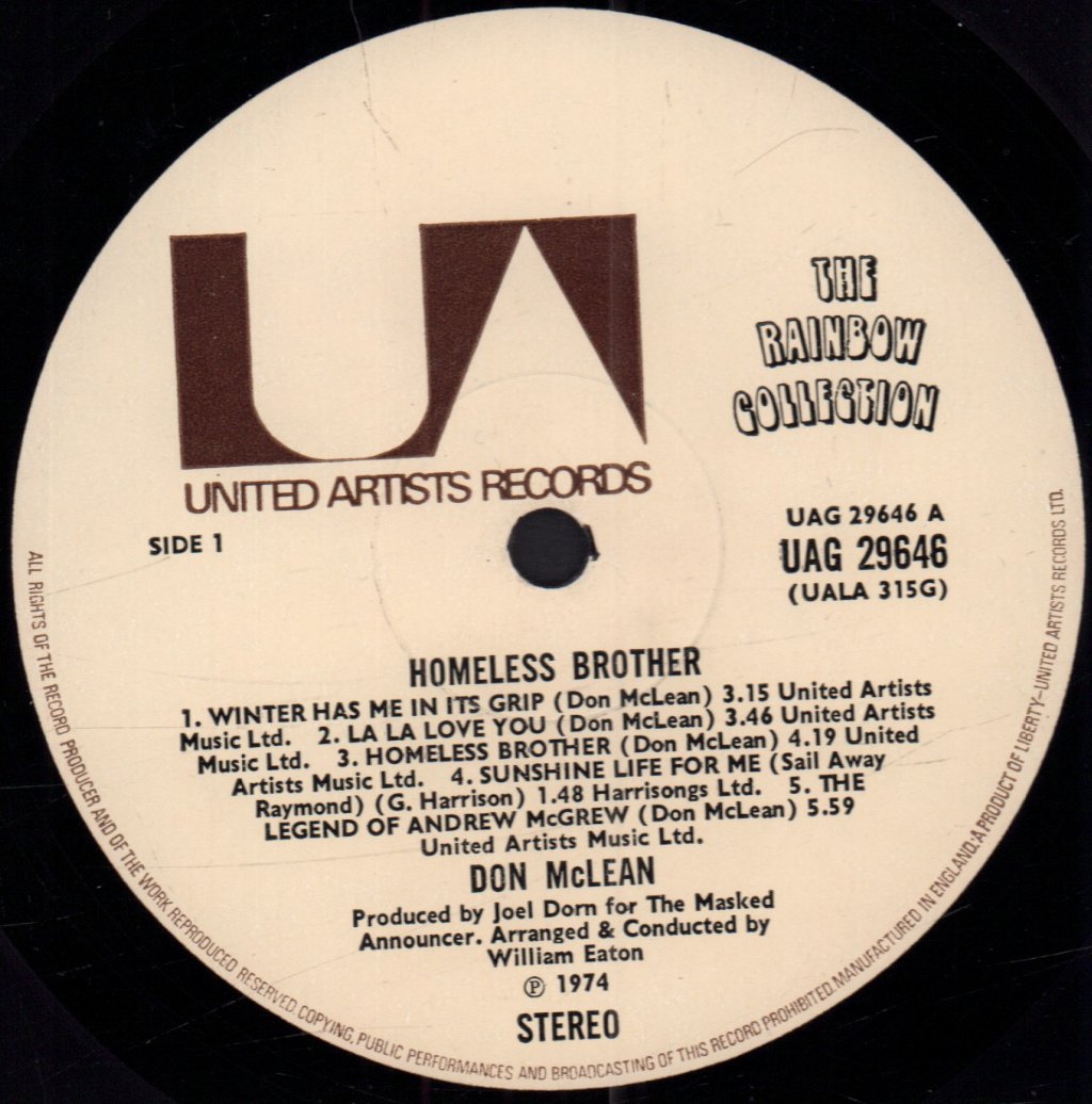 Don McLean - Homeless Brother - Lp