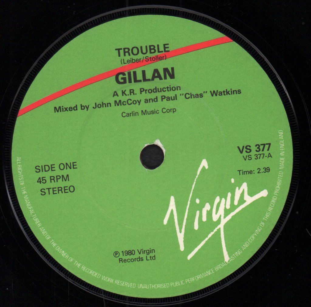 Gillan - Trouble - 7 Inch