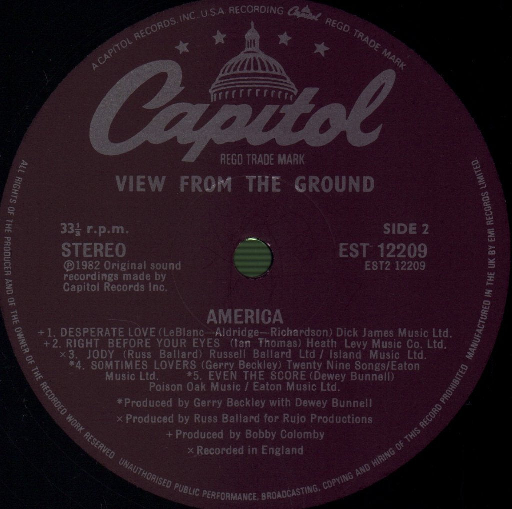 America - View From The Ground - Lp