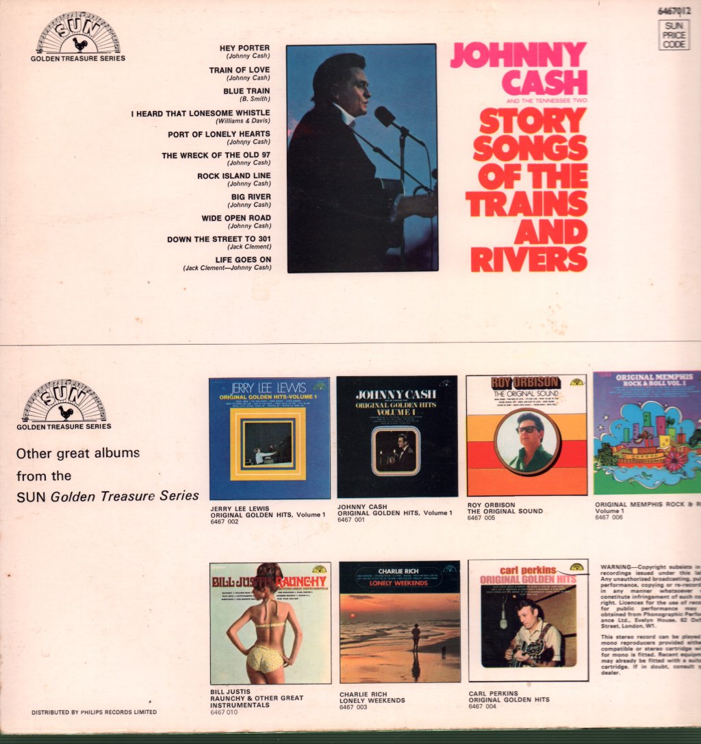 Johnny Cash And The Tennessee Two - Story Songs Of The Trains And Rivers - Lp