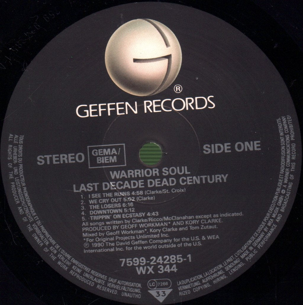 Warrior Soul - Last Decade Dead Century - Lp
