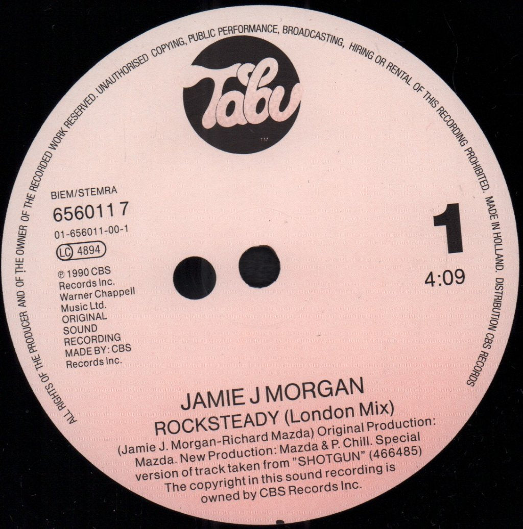 Jamie J Morgan - Rocksteady - 7 Inch