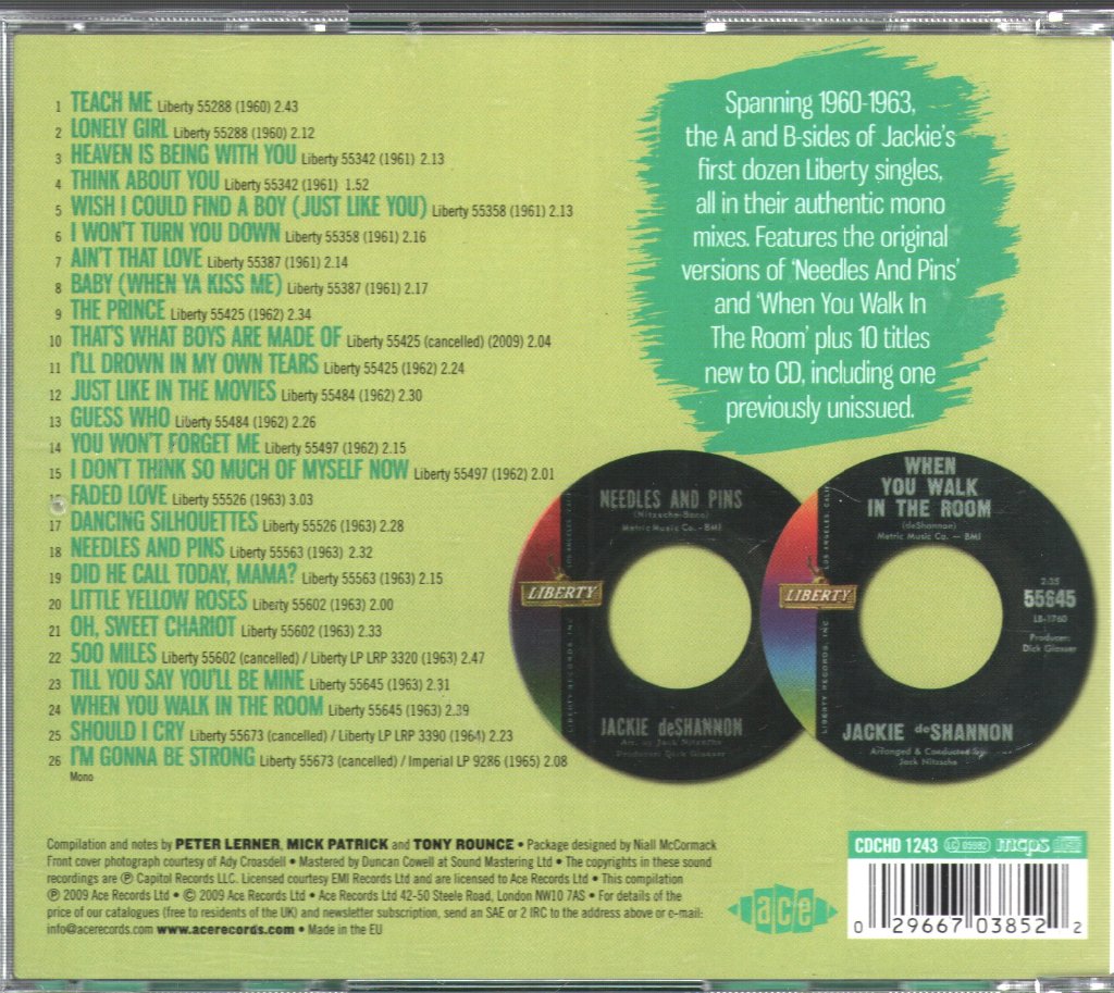 Jackie DeShannon - You Won't Forget Me: The Complete Liberty Singles Volume 1 - Cd