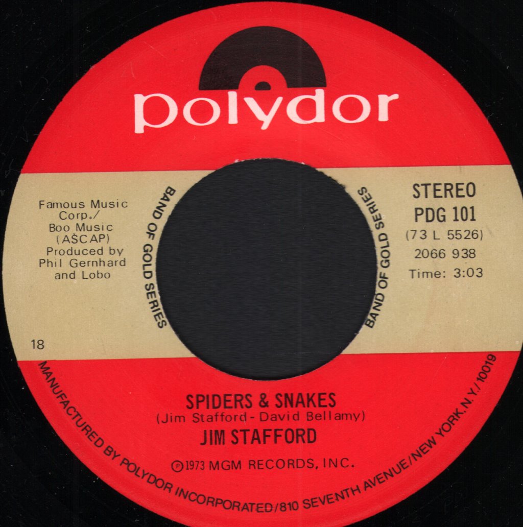 Jim Stafford - Spiders And Snakes / My Girl Bill - 7 Inch
