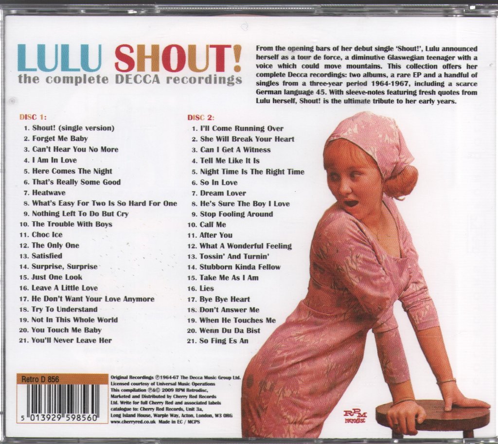 Lulu - Shout! The Complete Decca Recordings - Double Cd