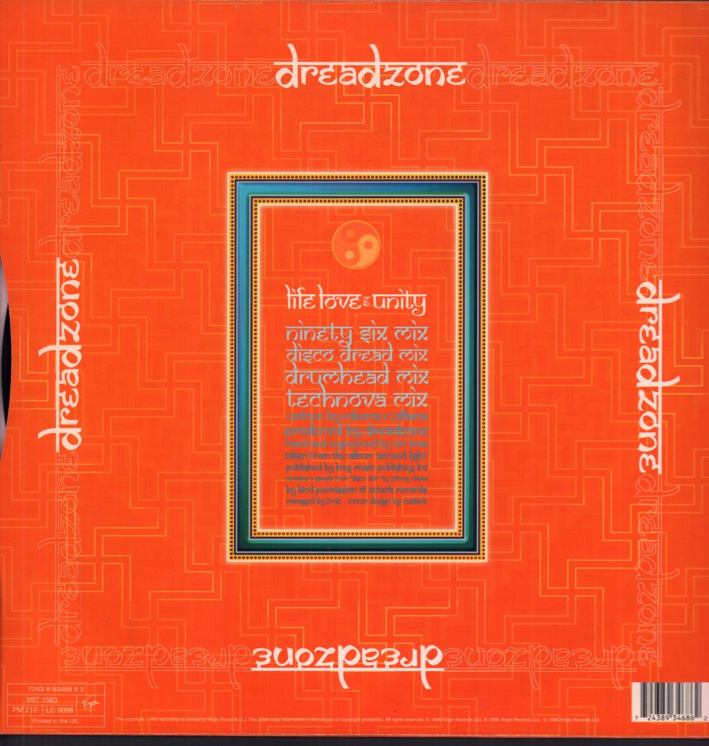 Dreadzone - Life Love And Unity - 12 Inch