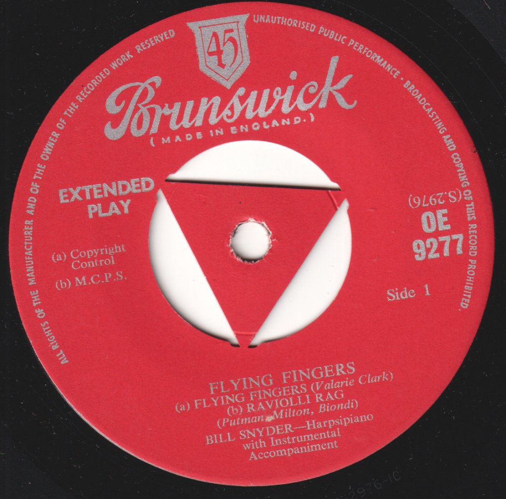 Bill Snyder - Flying Fingers - 7 Inch