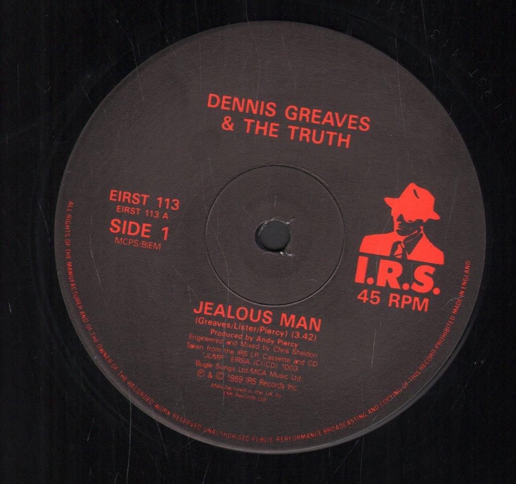 Dennis Greaves And The Truth - Jealous Man - 12 Inch