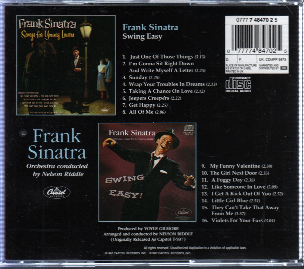 Frank Sinatra - Special 3 CD Collection - Screen Sinatra / 20 Classic Tracks / Swing Easy! - Triple Cd