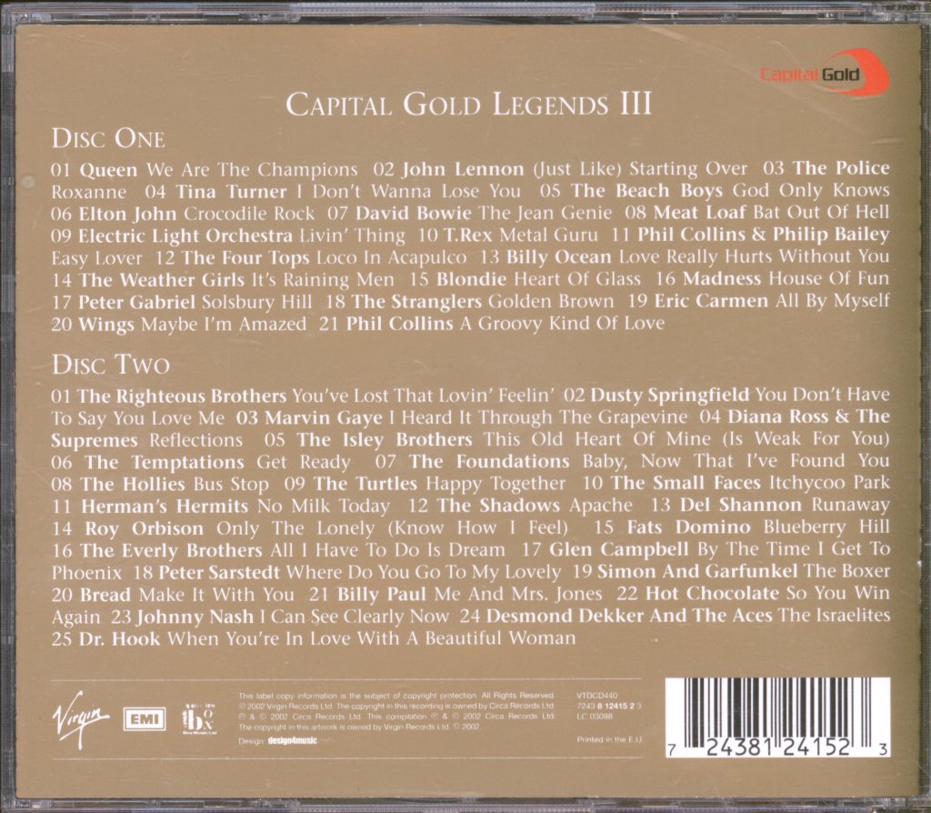 Various Artists - Capital Gold Legends III - Double Cd