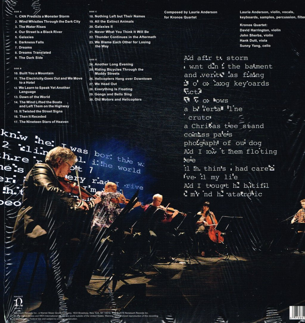 Laurie Anderson And Kronos Quartet - Landfall - Double Lp