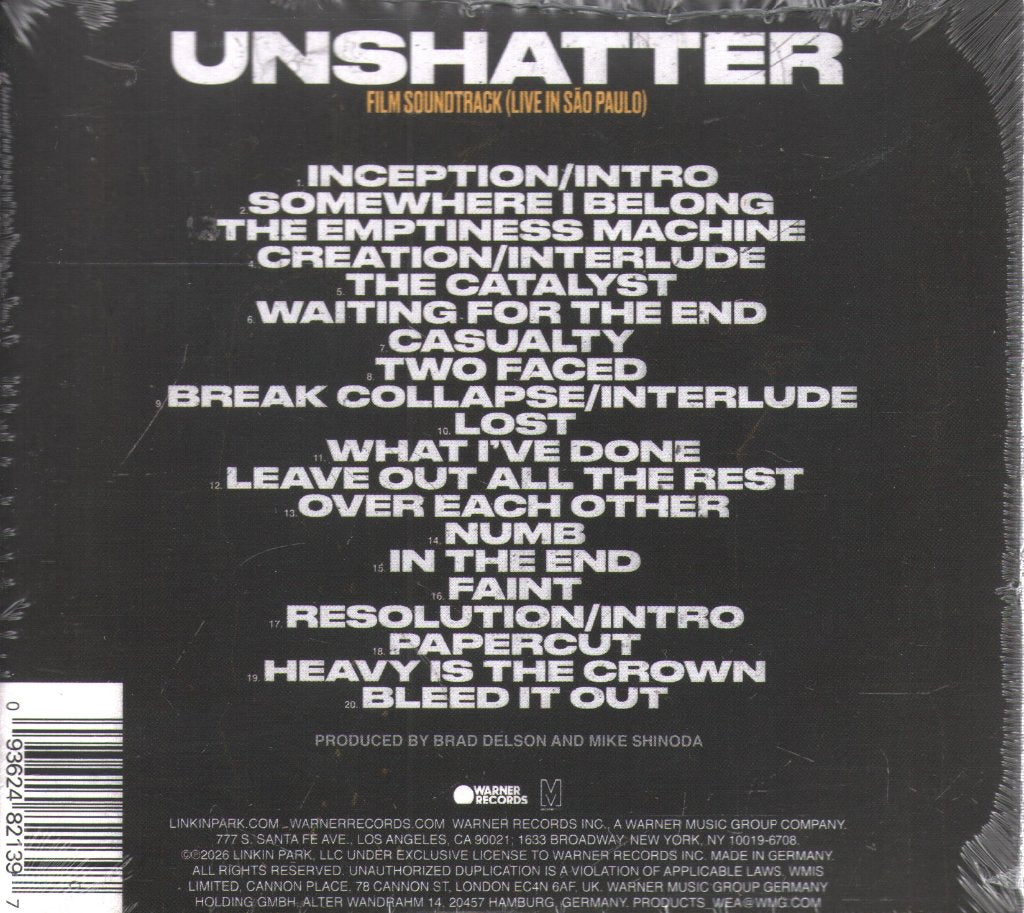 Linkin Park - Unshatter Film Soundtrack (Live in São Paulo) - Cd
