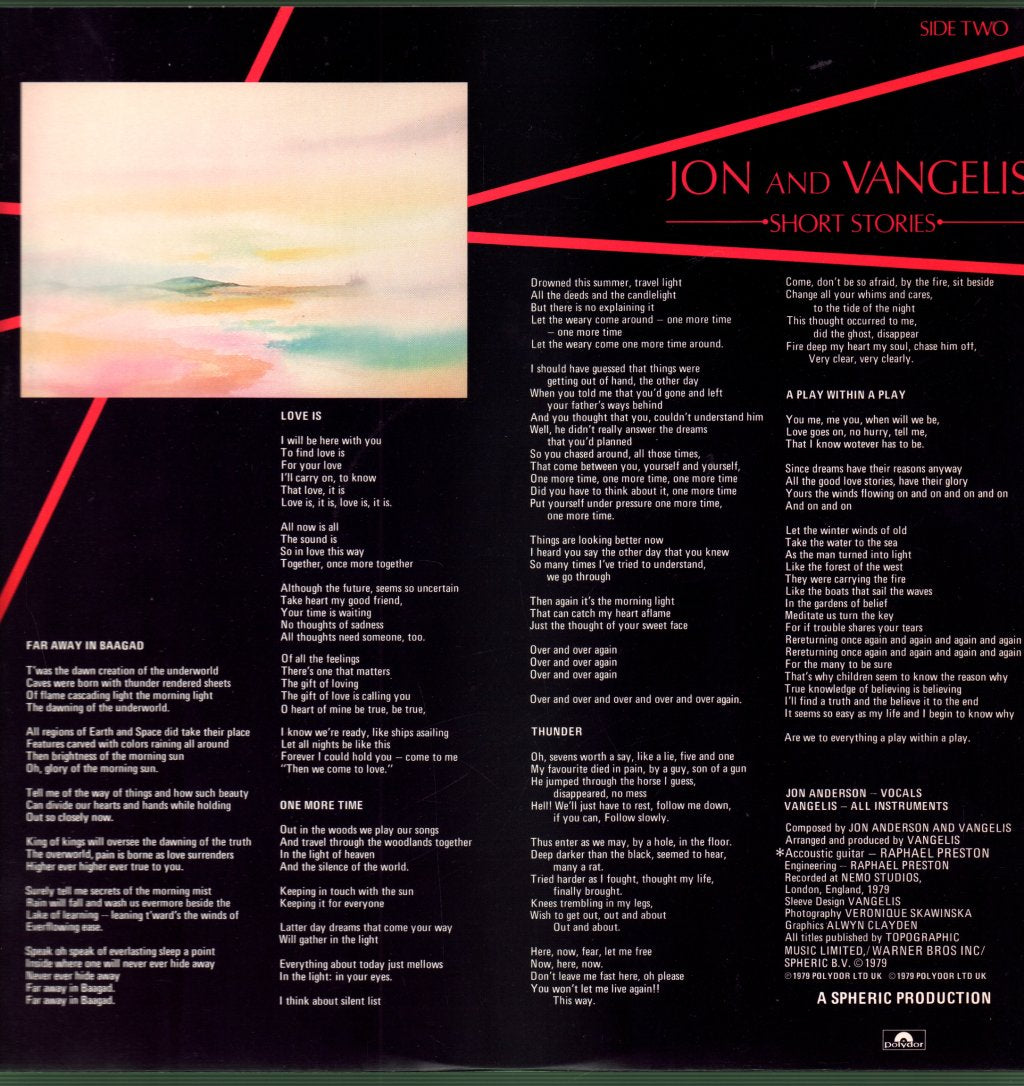 Jon And Vangelis - Short Stories - Lp