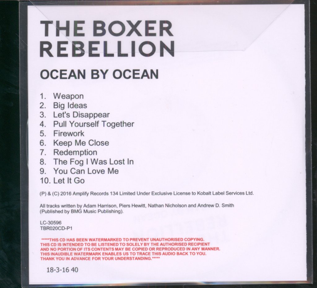 Boxer Rebellion - Ocean By Ocean - Cdr