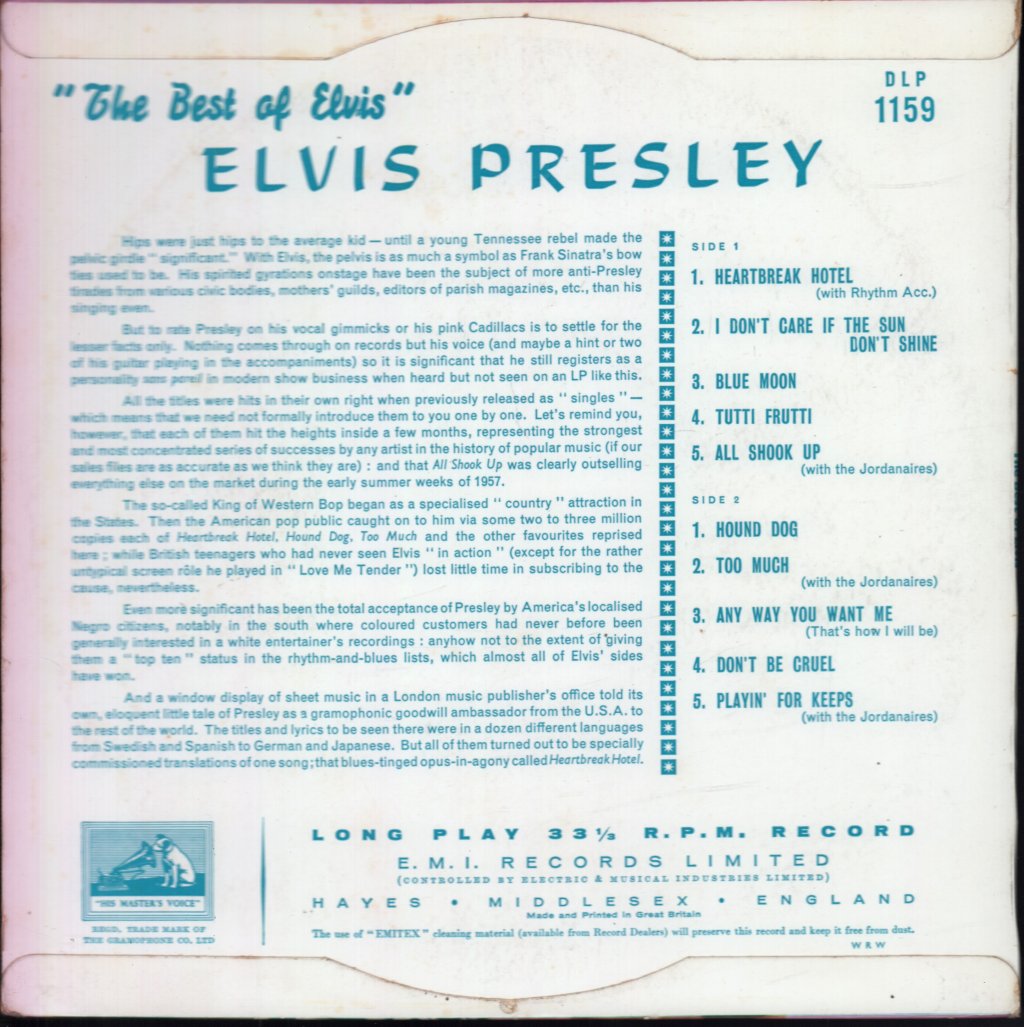 Elvis Presley - Best Of - 10 Inch