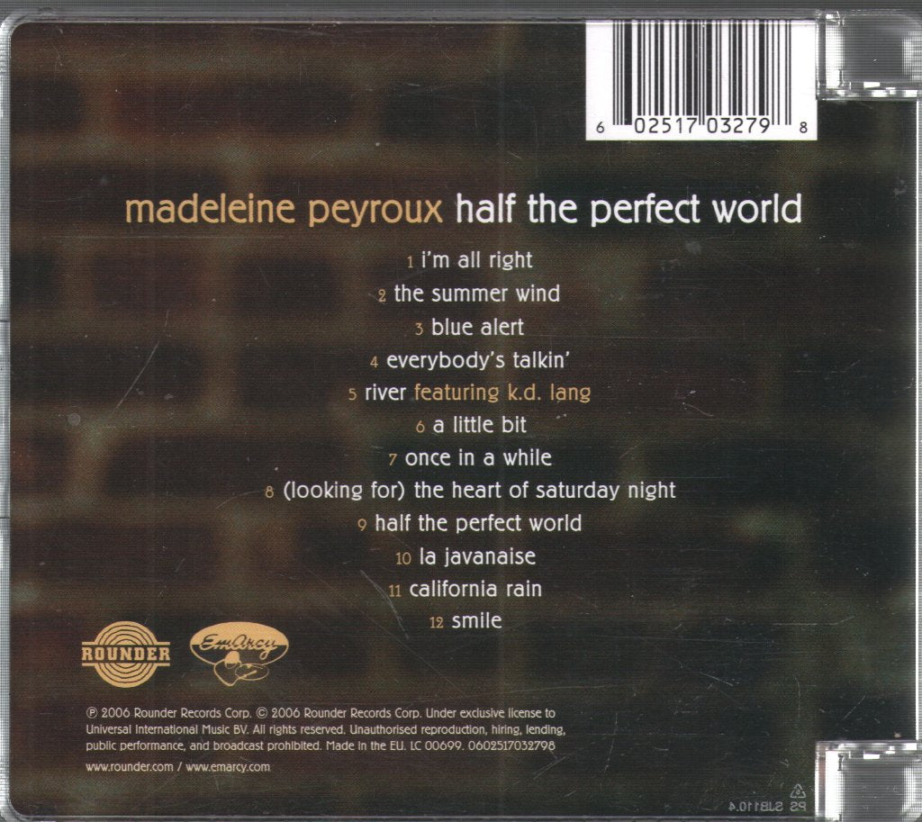 Madeleine Peyroux - Half The Perfect World - Cd