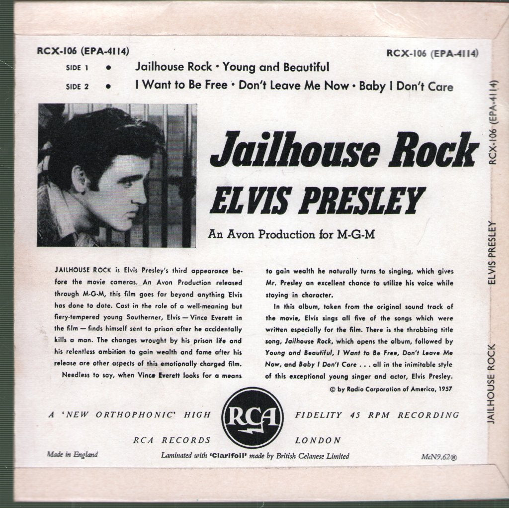 Elvis Presley - Jailhouse Rock - 7 Inch