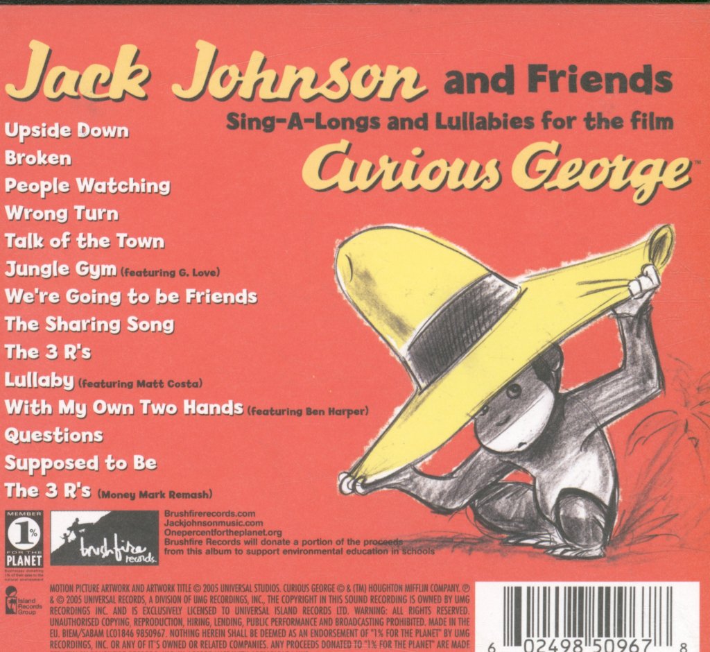 Jack Johnson - Curious George - Cd