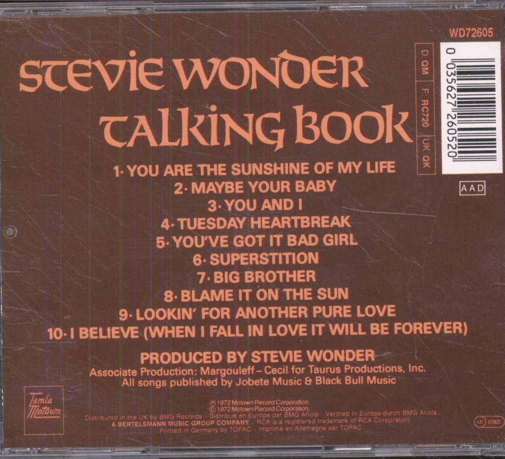 Stevie Wonder - Talking Book - Cd