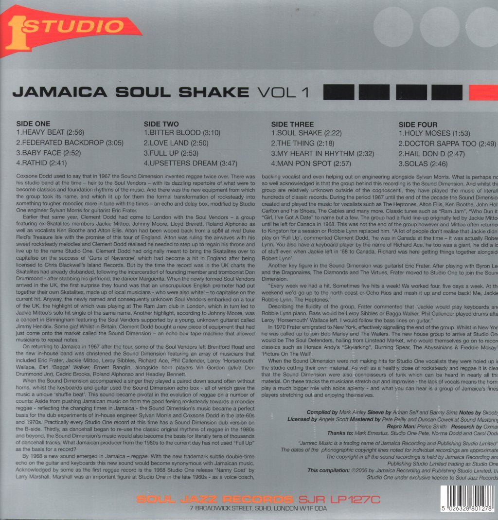 Sound Dimension - Jamaica Soul Shake Vol.1 - Double Lp