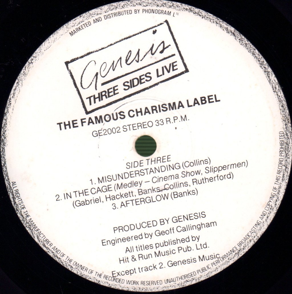 Genesis - Three Sides Live - Double Lp