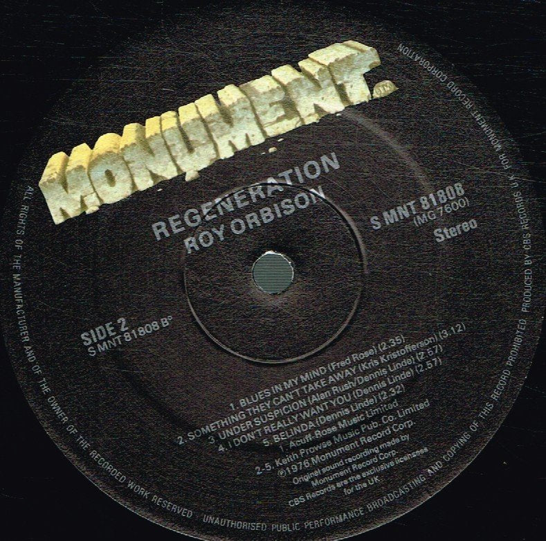 Roy Orbison - Regeneration - Lp