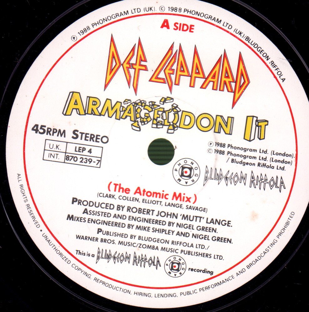 Def Leppard - Armageddon It - 7 Inch