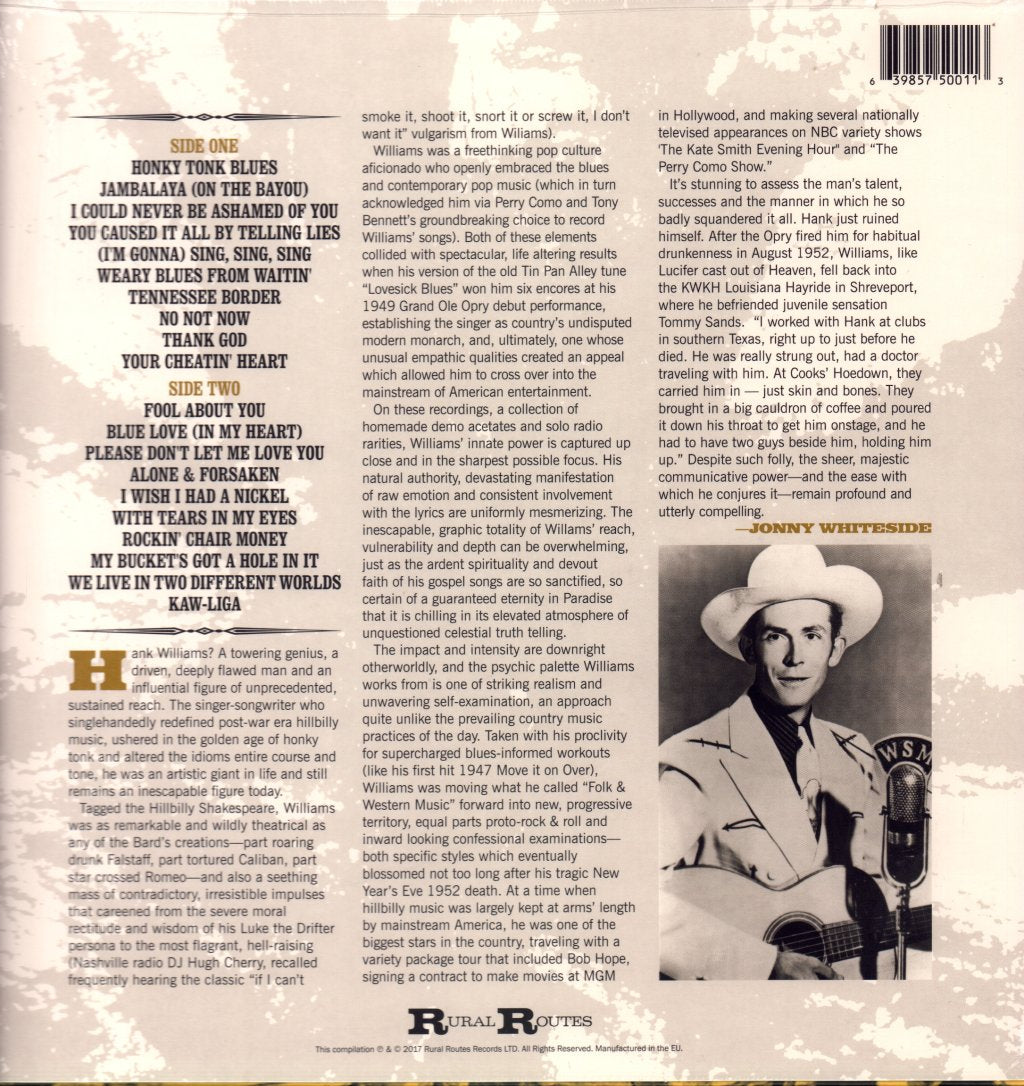 Hank Williams - Alone and Forsaken : The Demos - Lp