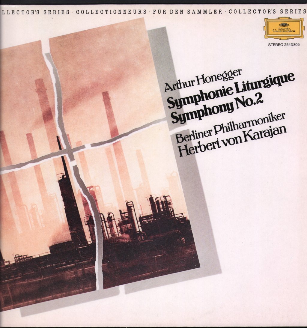 Herbert Von Karajan / Berliner Philharmoniker - Arthur Honegger - Symphonie Liturgique / Symphony No. 2 - Lp