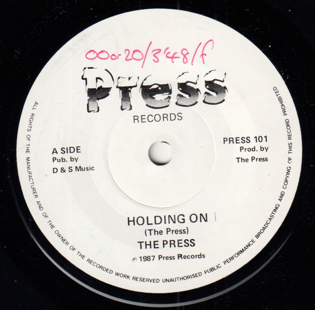 Press (Late 80'S Group) - Holding On/Imagine The World - 7 Inch