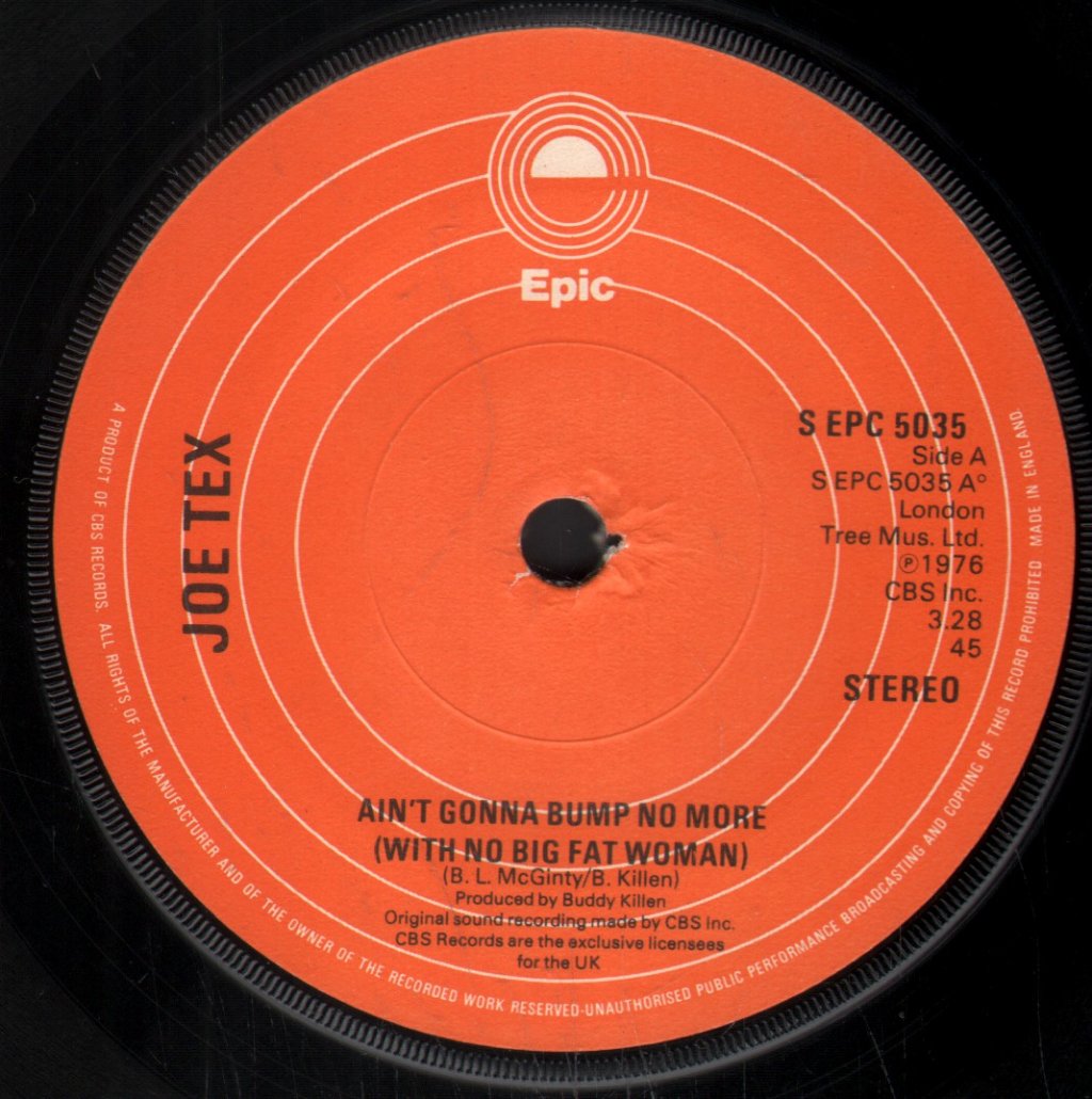 Joe Tex - Ain't Gonna Bump No More - 7 Inch