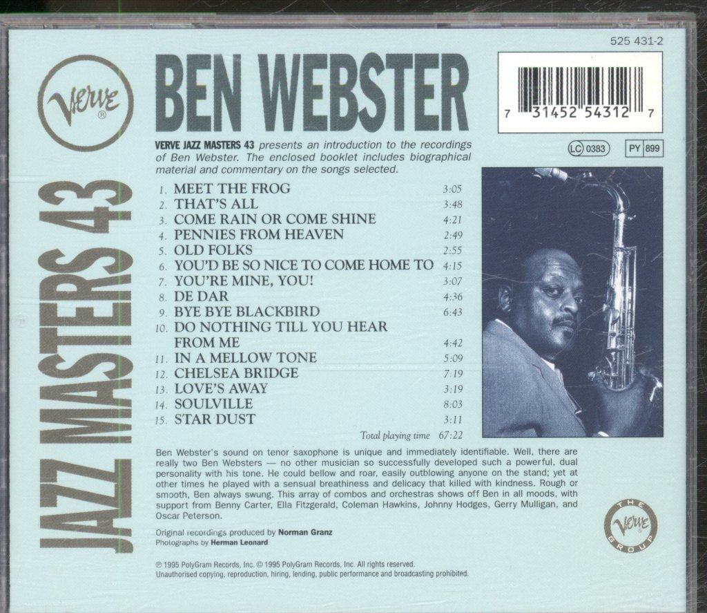Ben Webster - Verve Jazz Masters 43 - Cd