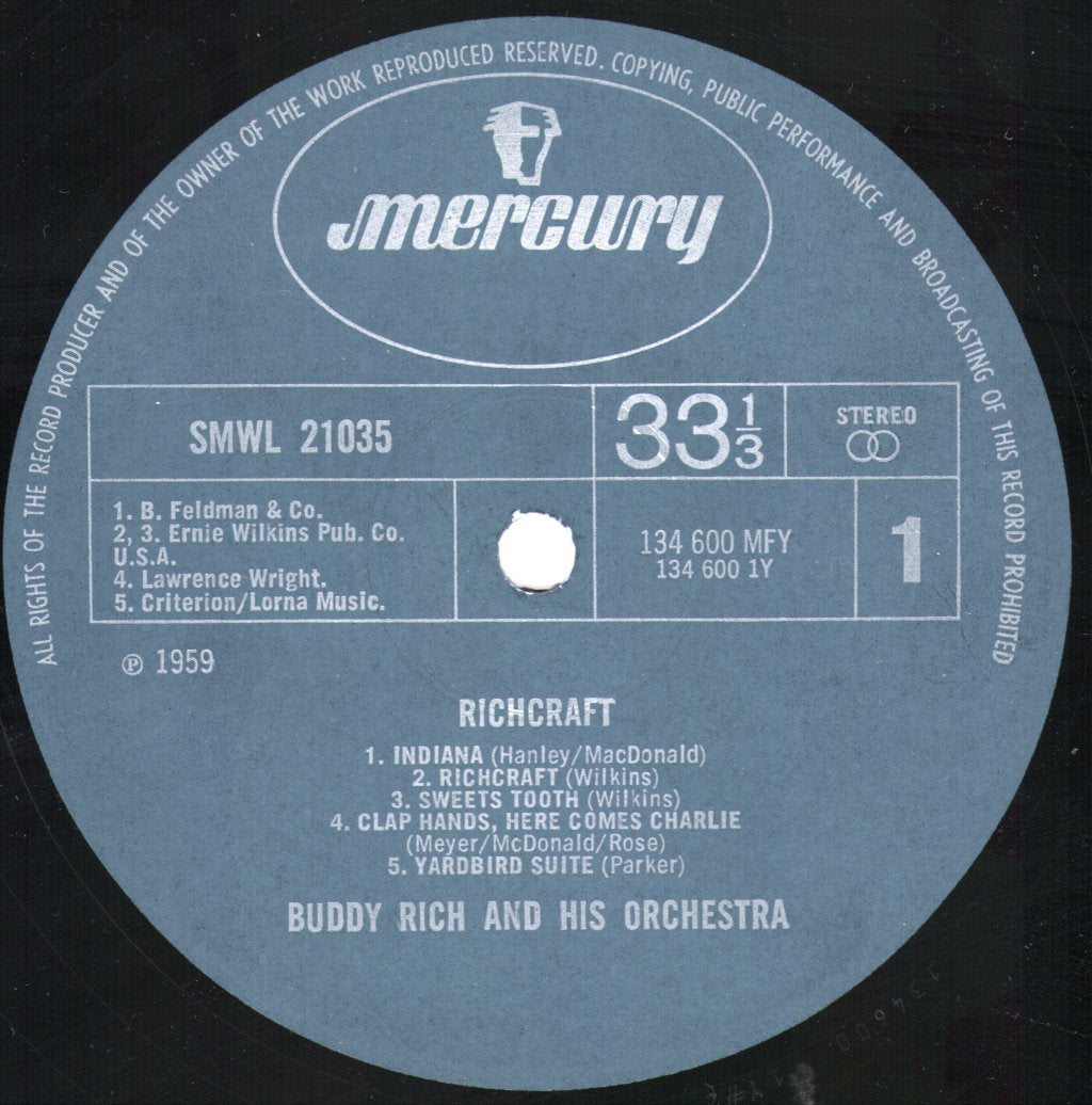 Buddy Rich And His Orchestra - Richcraft - Lp