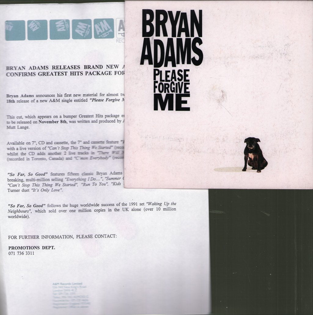Bryan Adams - Please Forgive Me - 7 Inch
