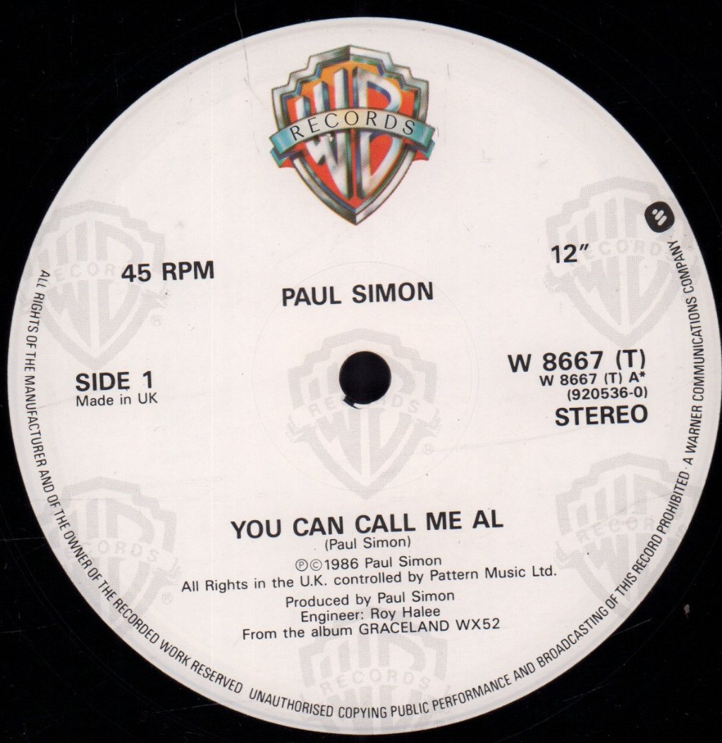 Paul Simon - You Can Call Me Al - 12 Inch