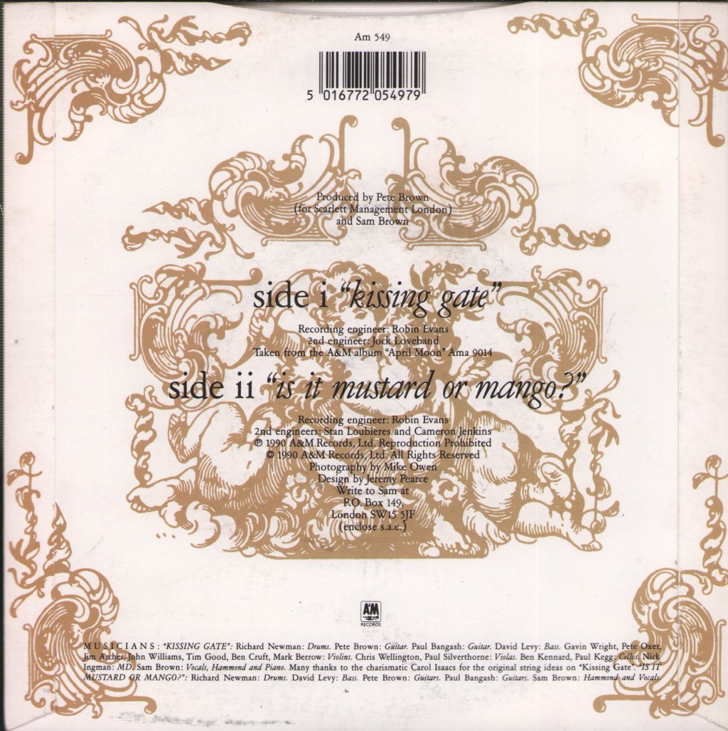 Sam Brown - Kissing Gate - 7 Inch