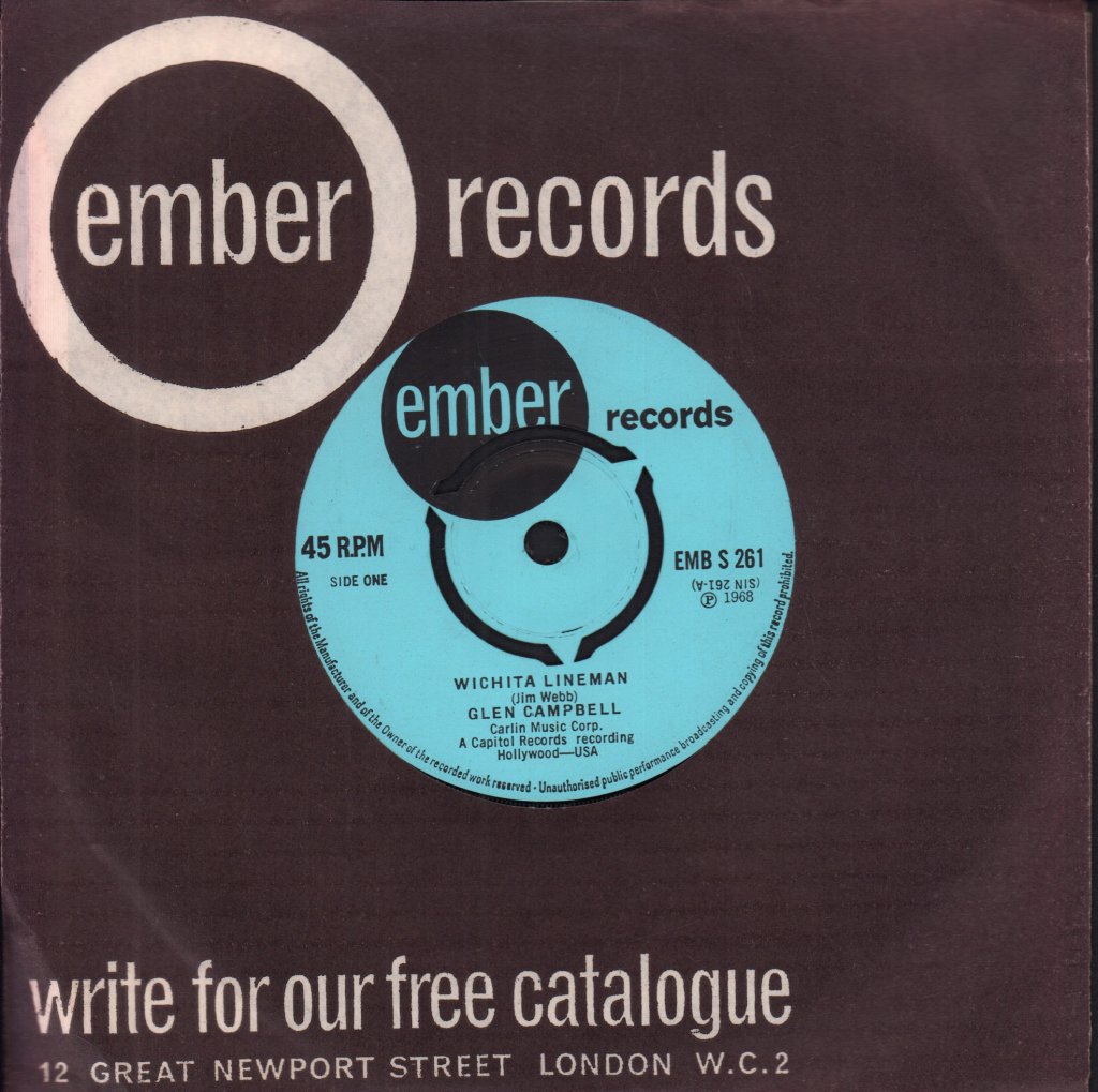 Glen Campbell - Wichita Lineman - 7 Inch
