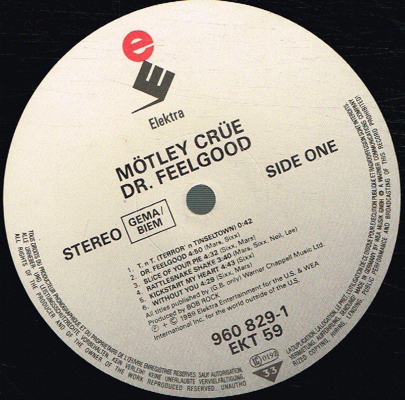 Mötley Crüe - Dr. Feelgood - Lp
