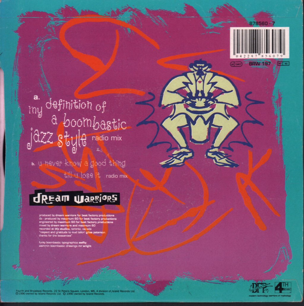 Dream Warriors - My Definition Of A Boombastic Jazz Style - 7 Inch