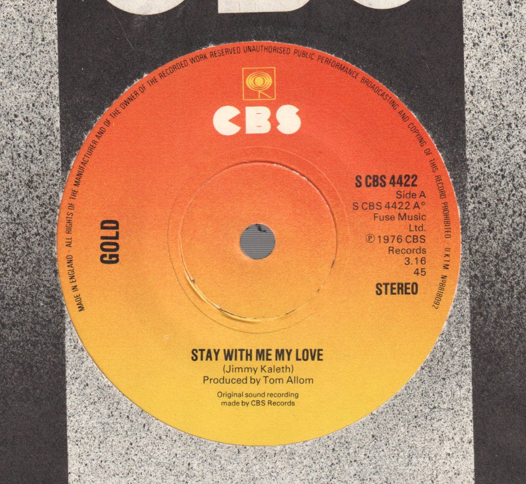 gold - Stay With Me My Love - 7 Inch