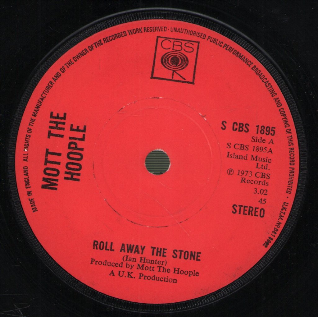 Mott The Hoople - Roll Away The Stone - 7 Inch