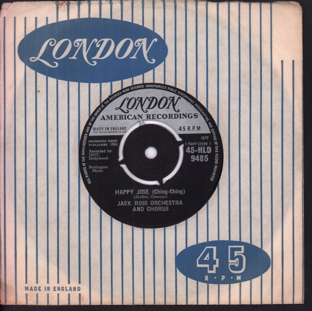 Jack Ross Orchestra And Chorus - Happy Jose (Ching-Ching) - 7 Inch