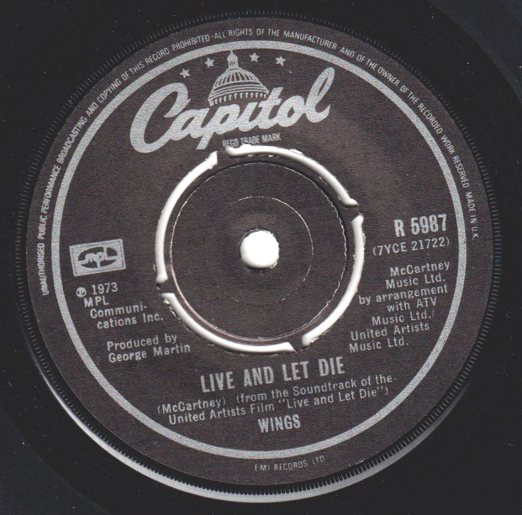 Wings - Live And Let Die - 7 Inch