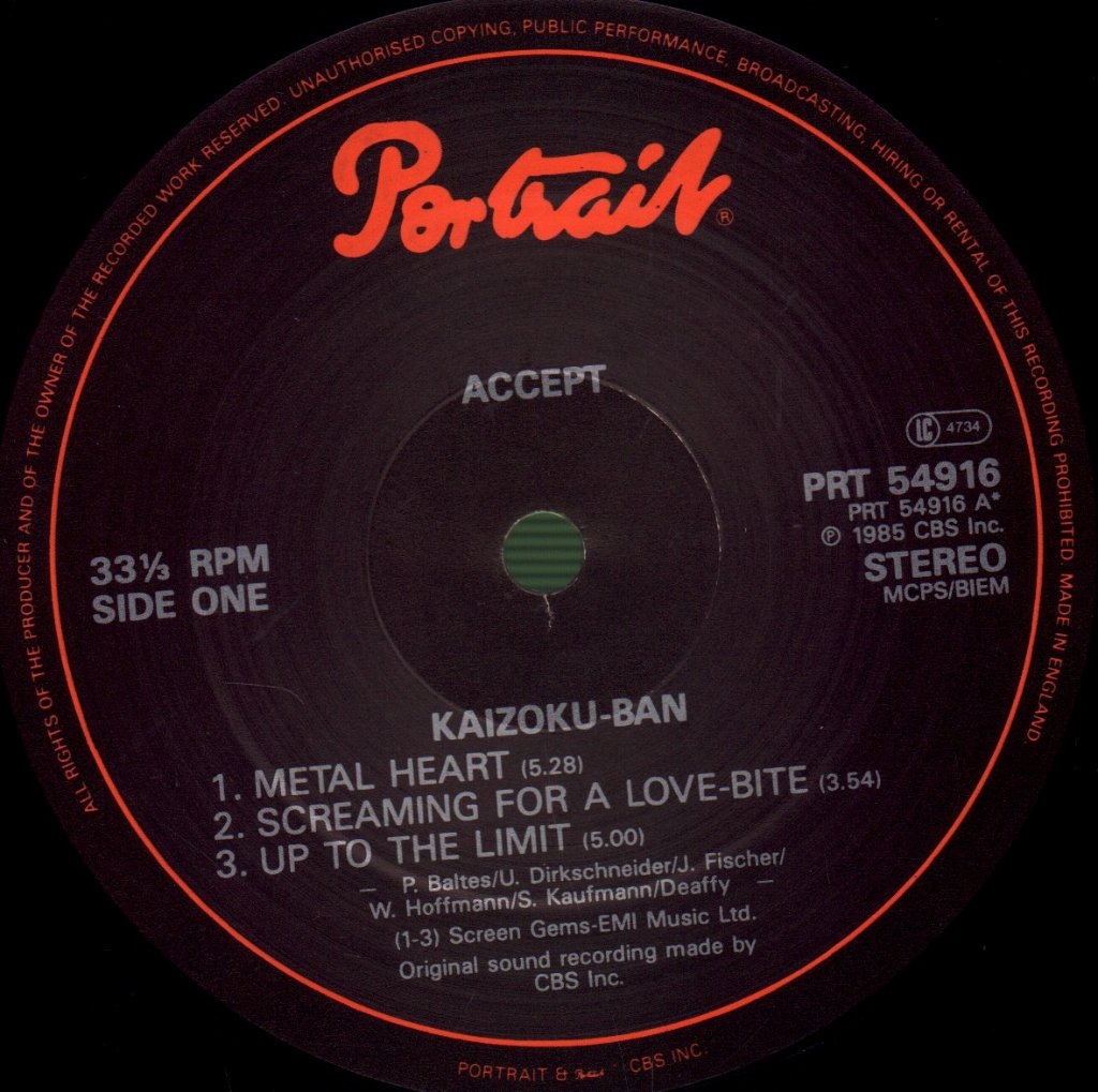 Accept - Kaizoku - Ban - Lp